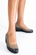 PANTOFI TAUPE PIELE NATURALA APCK610