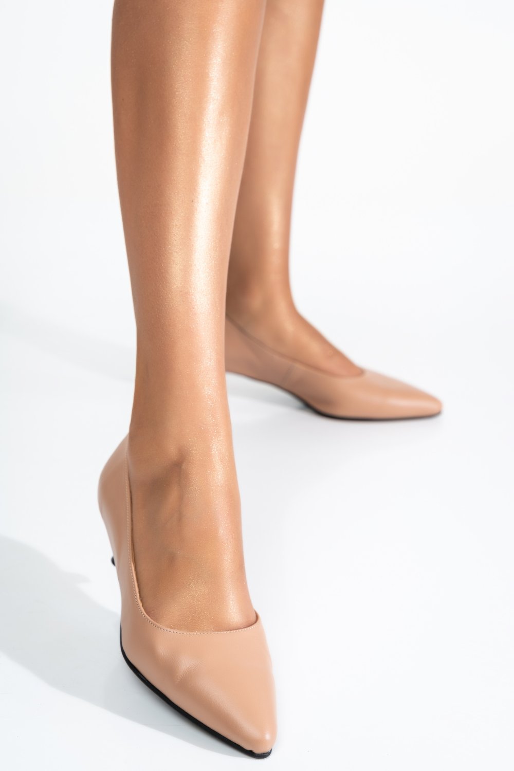 PANTOFI NUDE PIELE NATURALA 1PC444