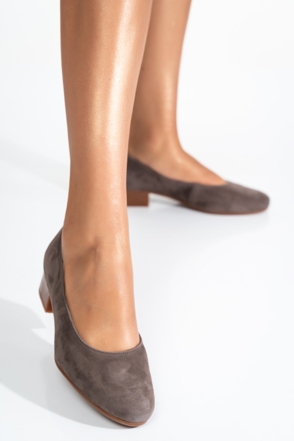 PANTOFI TAUPE PIELE NATURALA INTOARSA 2PC040