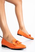 MOCASINI PORTOCALII PIELE NATURALA 4PC60