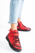 GHETE ROSII PIELE NATURALA 3PC562