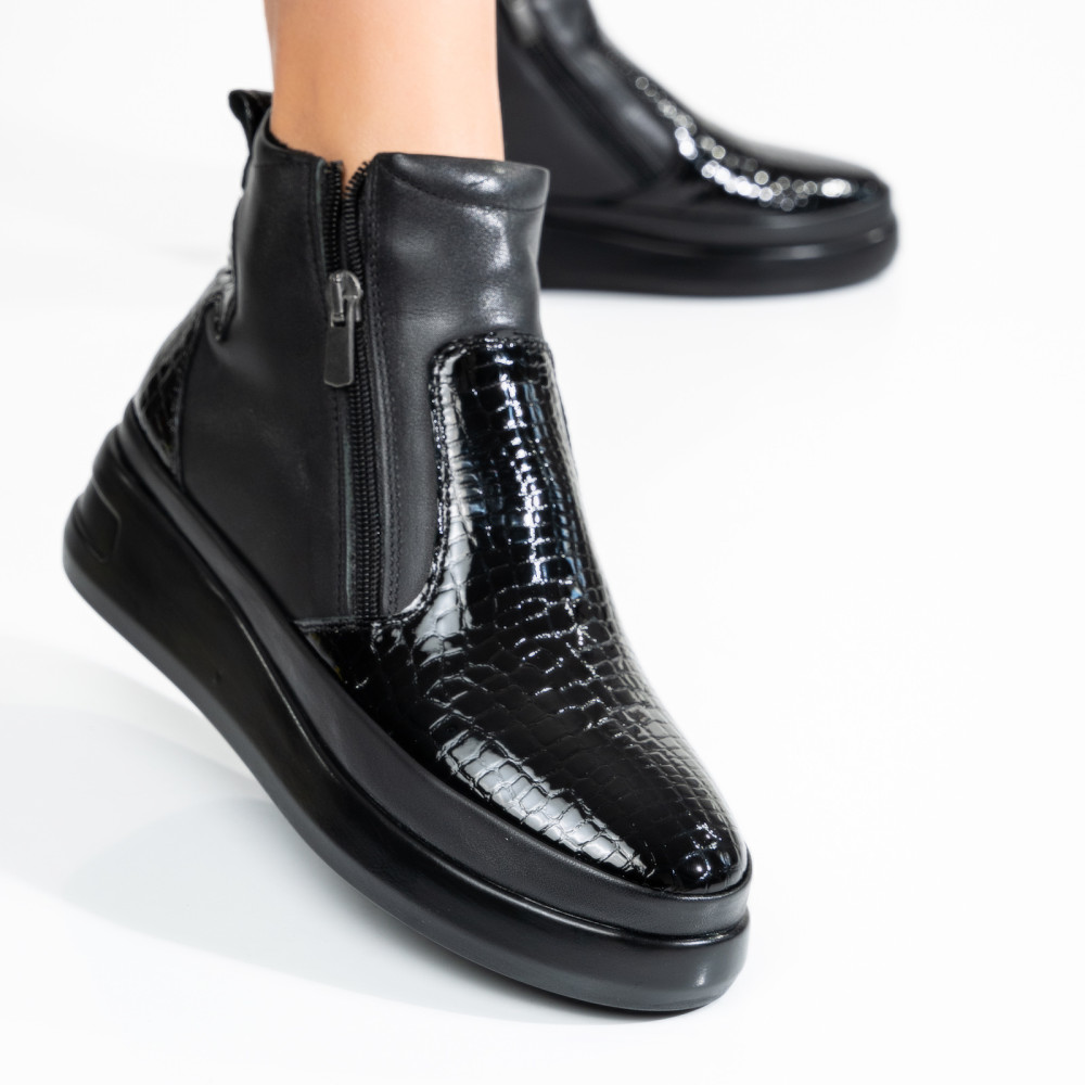 GHETE NEGRE CRO PIELE NATURALA 1PC430