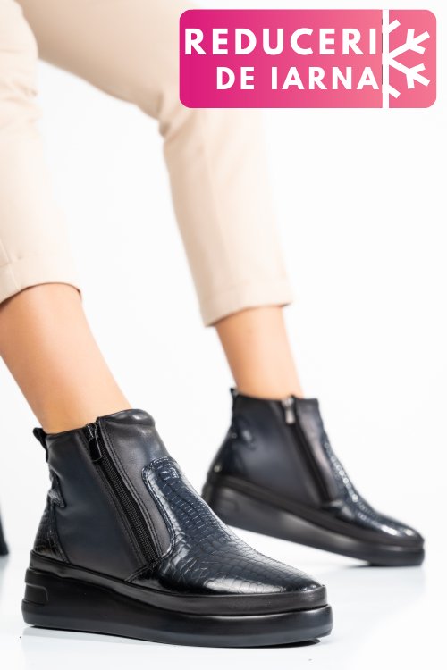 Ghete bleumarin cro piele naturala 1pc430