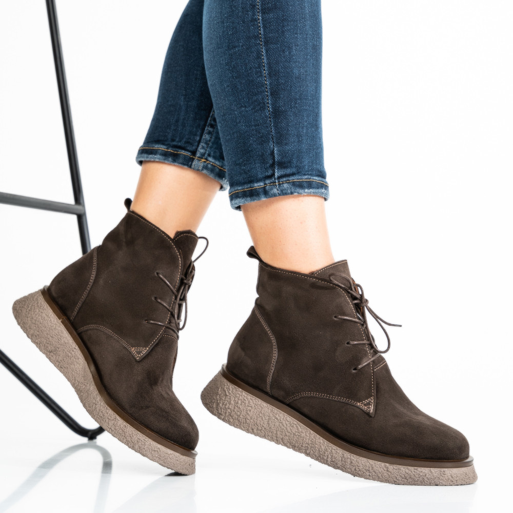 GHETE MARO INCHIS PIELE NATURALA INTOARSA 2PC22832SP