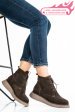 Ghete maro inchis piele naturala intoarsa 2pc22832sp
