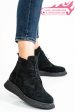 Ghete negre piele naturala intoarsa 2pc22832sp