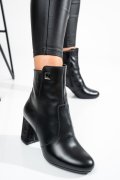 BOTINE NEGRE PIELE NATURALA 1PC772