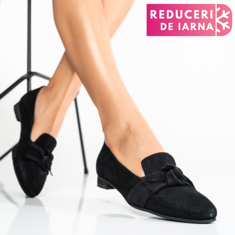 MOCASINI NEGRU SIDEF PIELE NATURALA 4PC60