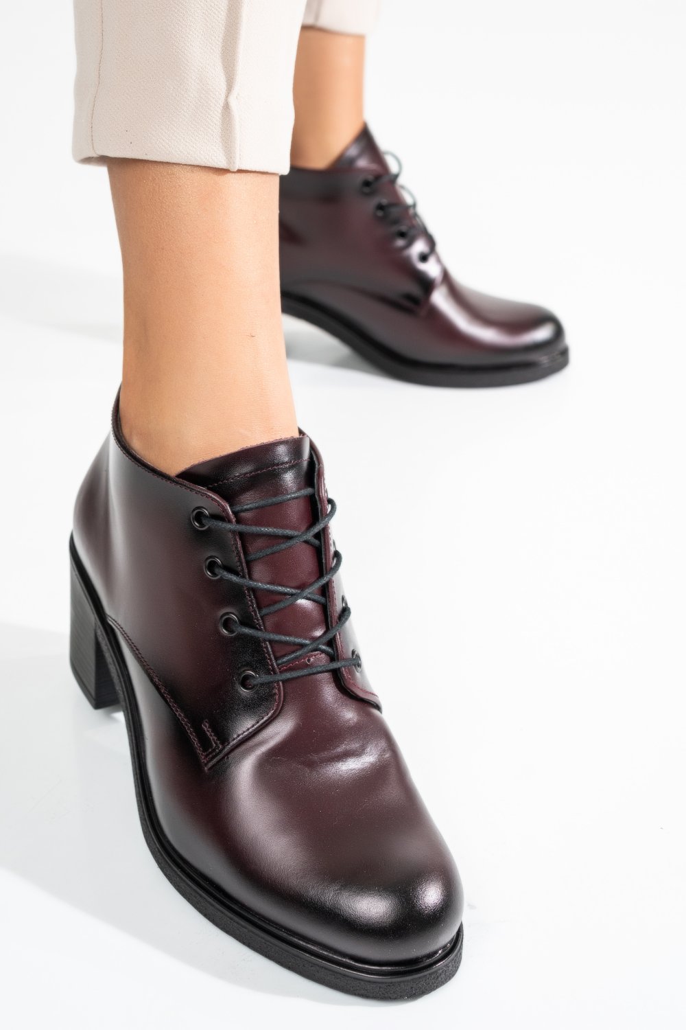 BOTINE VISINII PIELE NATURALA 0PC6