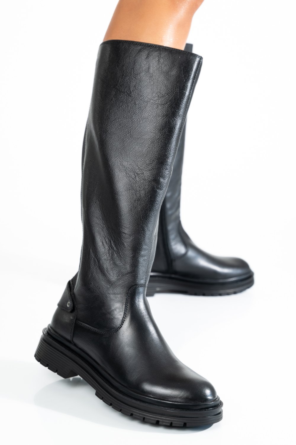 CIZME NEGRE FEMEI PIELE NATURALA 8566