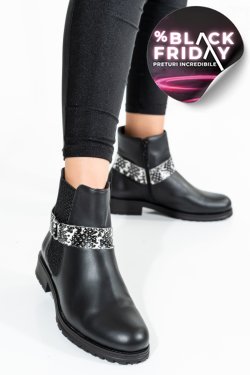 GHETE NEGRU ALB SNK PIELE NATURALA 0PC7