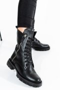 GHETE NEGRE PIELE NATURALA 9PC68