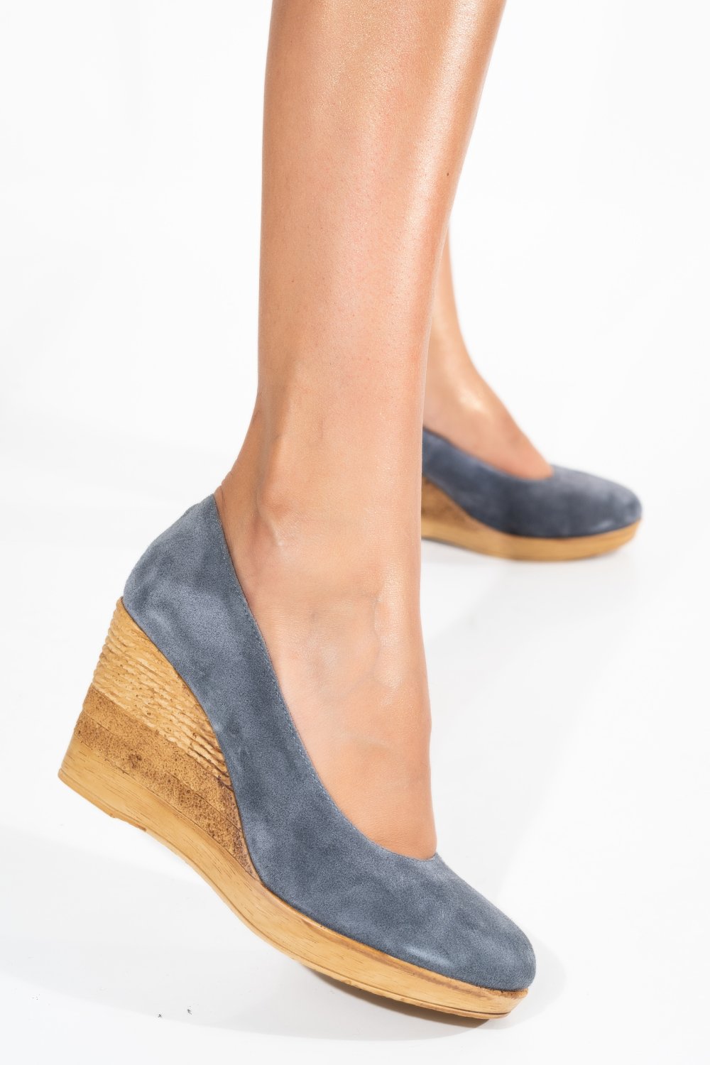 PANTOFI JEANS PIELE NATURALA INTOARSA 1PC70