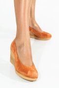 PANTOFI PORTOCALII PIELE NATURALA INTOARSA 1PC70