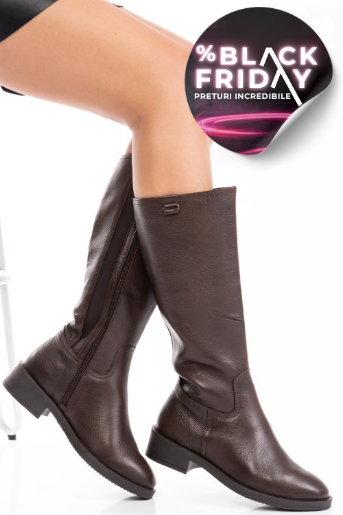 Cizme maro piele naturala 7s77717