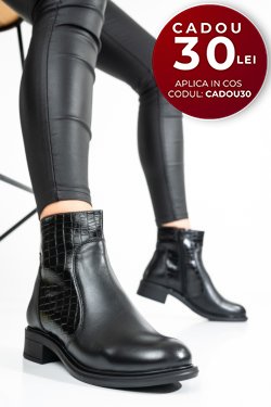 GHETE DAMA PIELE NATURALA NEGRE CAPTUSITE 7S77604