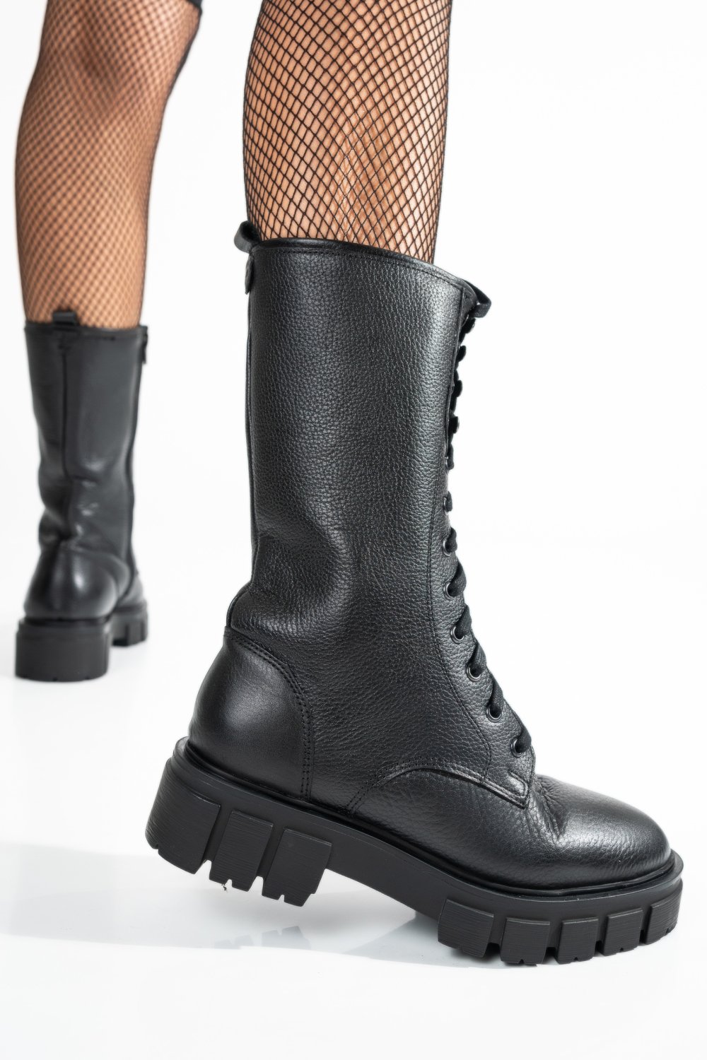 GHETE DAMA DE IARNA PIELE NATURALA NEGRE  8S77628