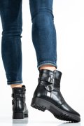 GHETE NEGRU PIELE NATURALA 0S7780