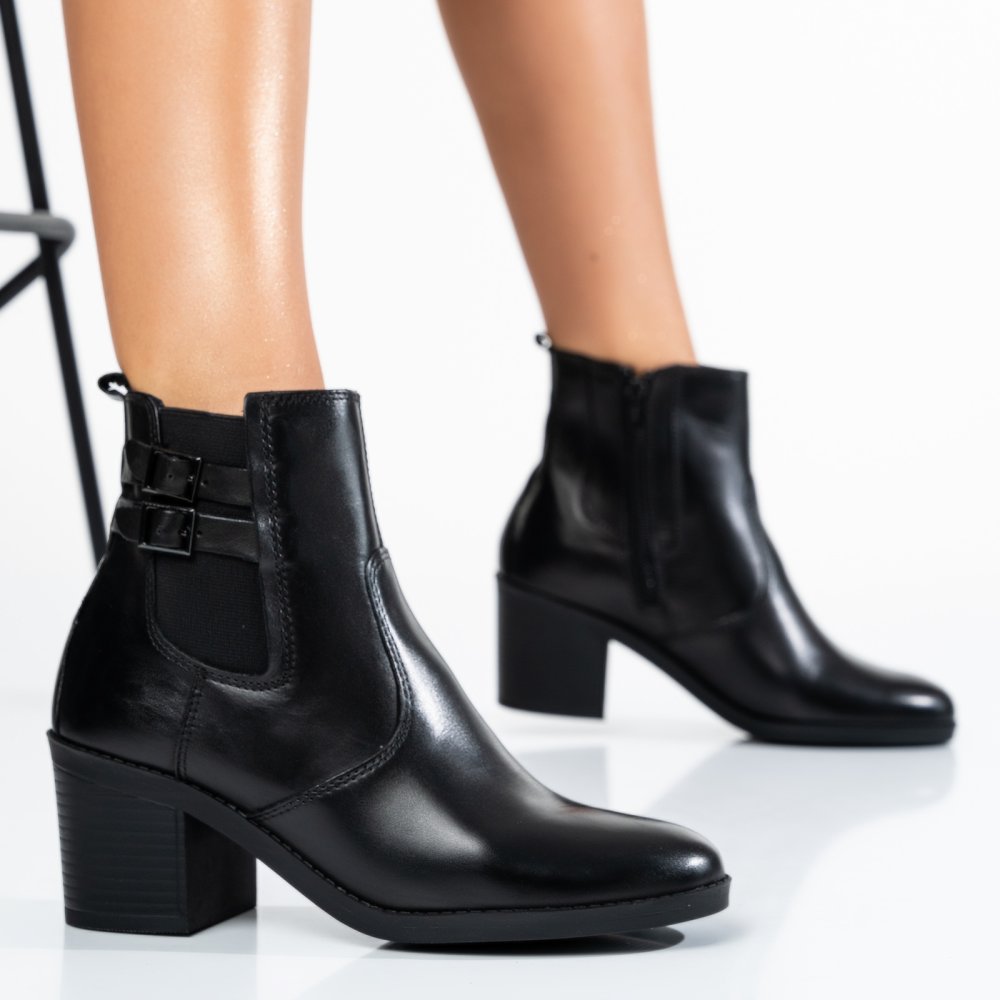 GHETE NEGRE PIELE NATURALA WS77H52H09