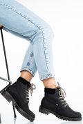 GHETE NEGRE PIELE NATURALA INTOARSA MERY
