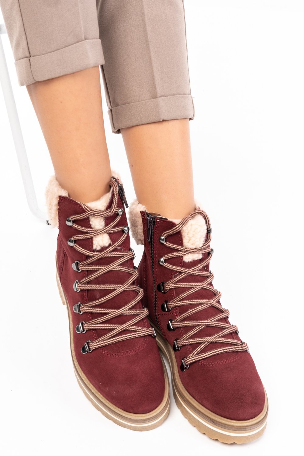 GHETE VISINII PIELE NATURALA INTOARSA WS77H-354H05