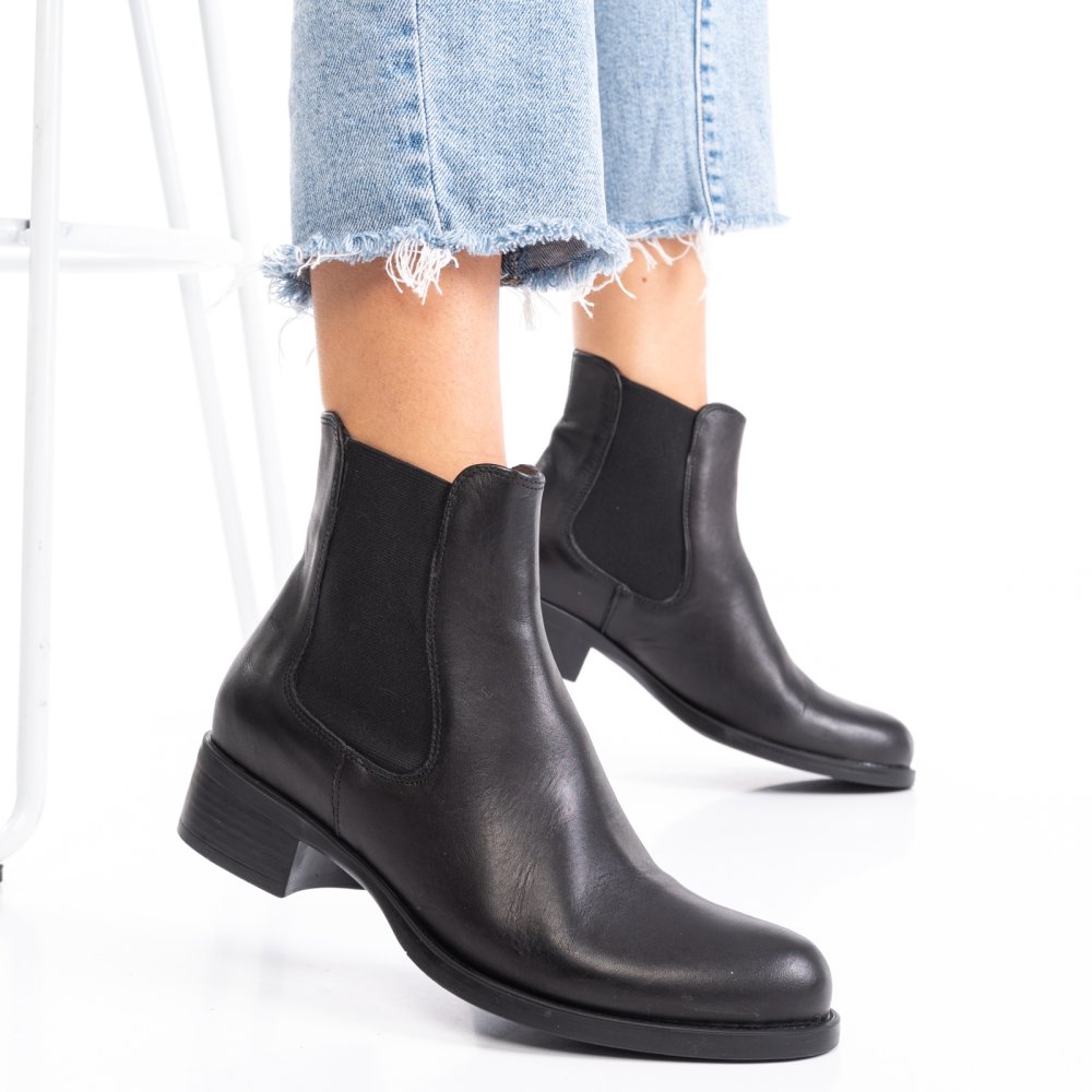 GHETE NEGRE PIELE NATURALA 7S77220-C