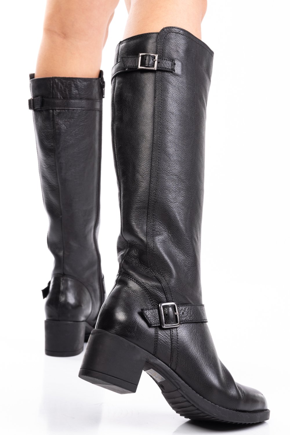 CIZME DAMA NEGRE DIN PIELE NATURALA 7S77847