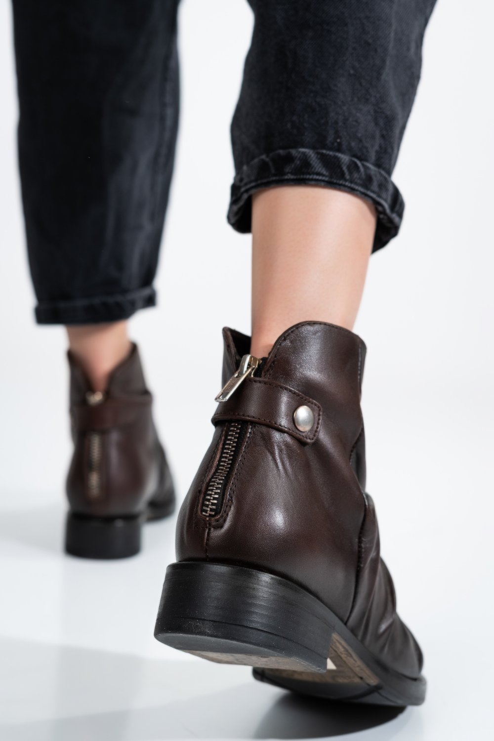 GHETE DAMA CAPTUSITE PIELE NATURALA MARO 1S7733