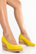 PANTOFI GALBENI PIELE NATURALA INTOARSA 1PC70