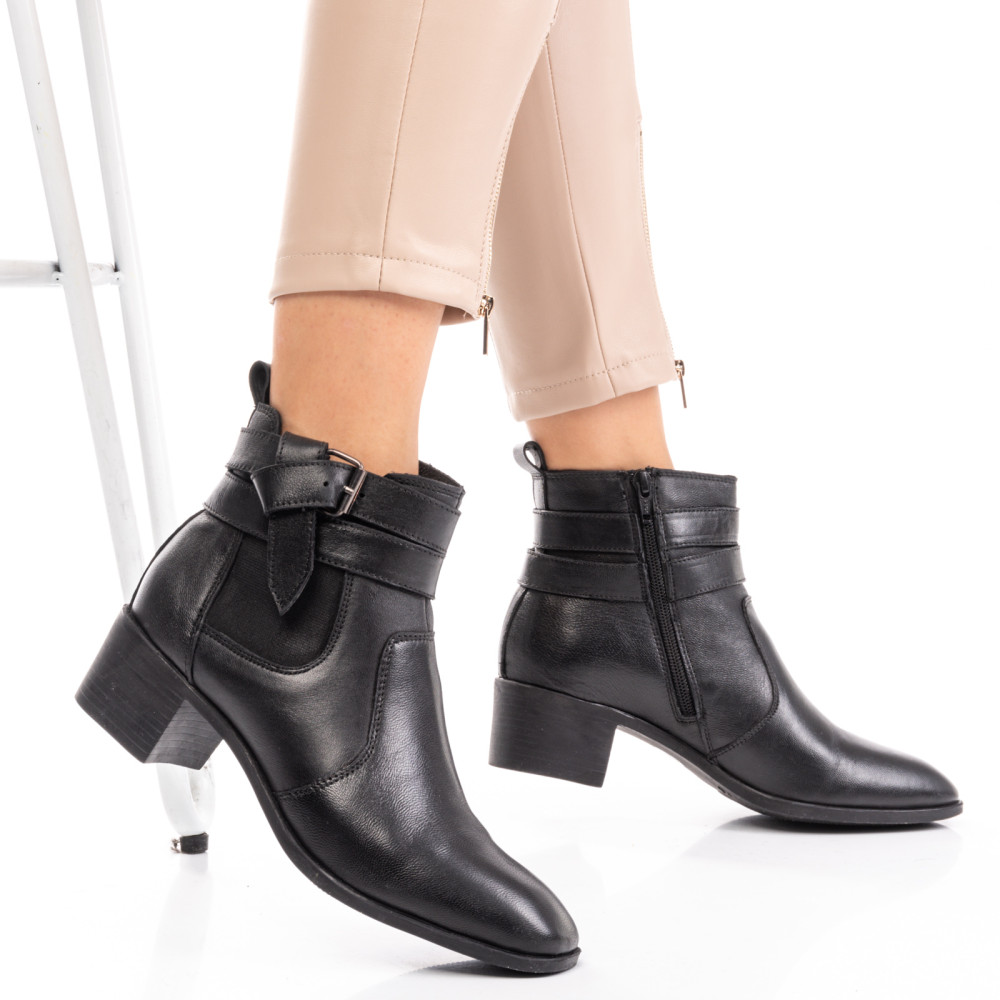 GHETE NEGRE PIELE NATURALA 8S77074