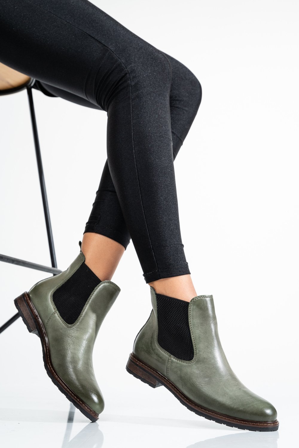 GHETE OLIVE PIELE NATURALA BS77ELIN