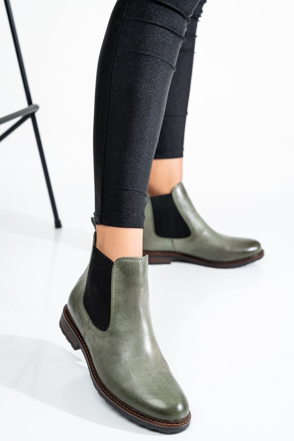 GHETE OLIVE PIELE NATURALA BS77ELIN
