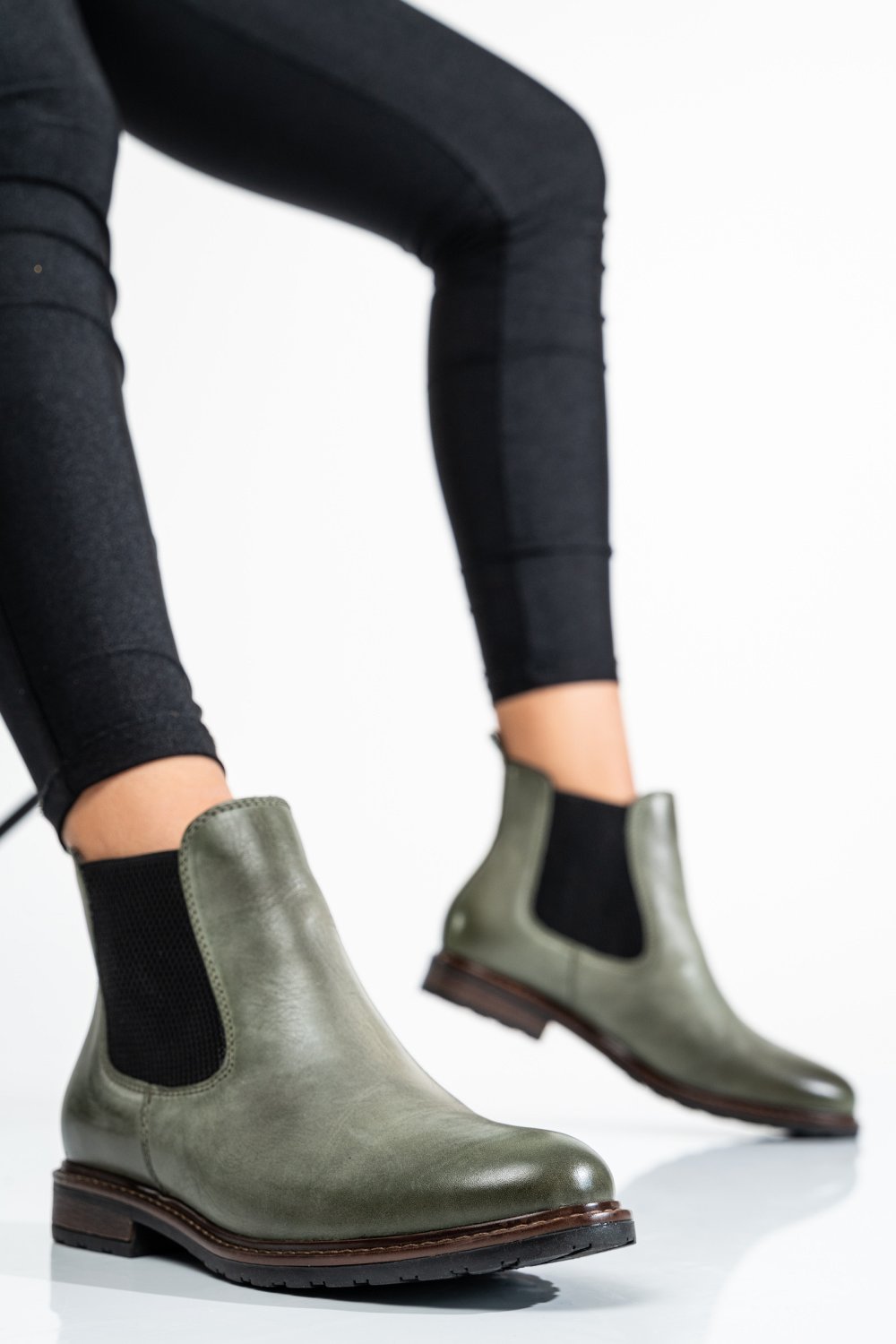 GHETE OLIVE PIELE NATURALA BS77ELIN