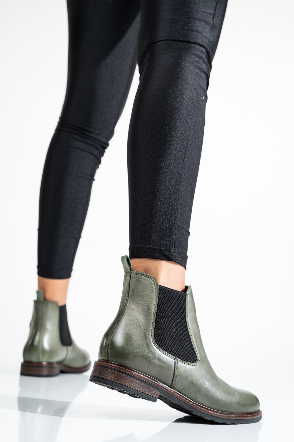 GHETE OLIVE PIELE NATURALA BS77ELIN