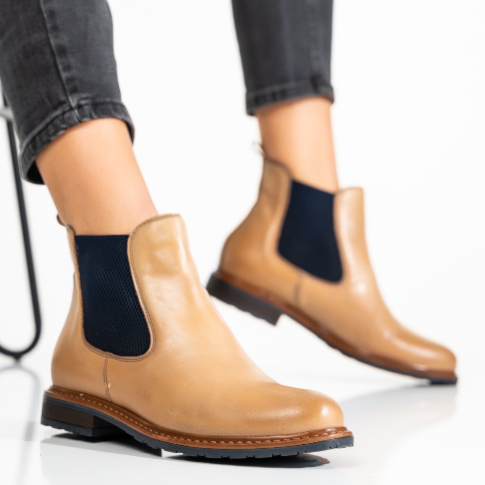 GHETE LIGHT BROWN PIELE NATURALA BS77ELIN