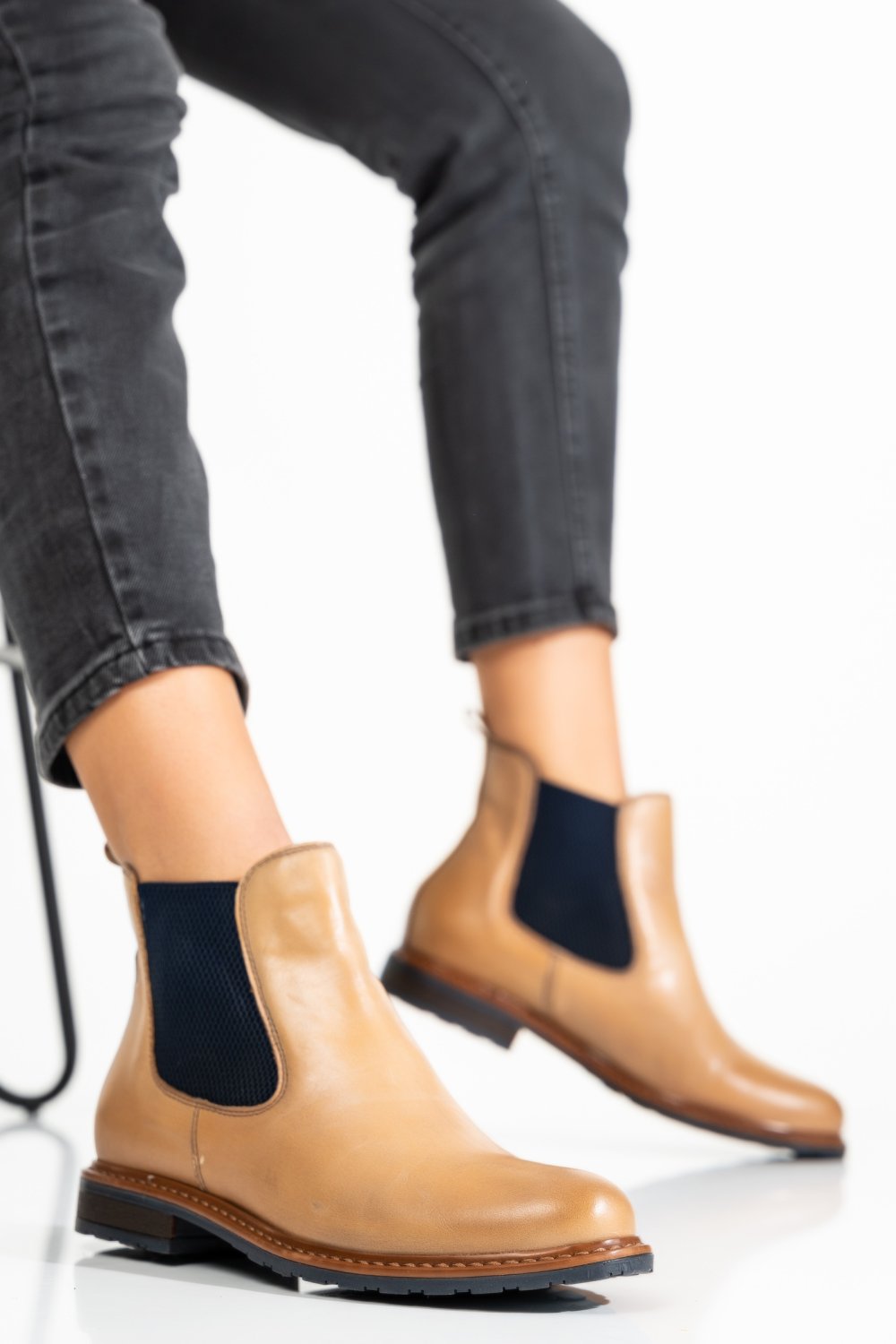 GHETE LIGHT BROWN PIELE NATURALA BS77ELIN