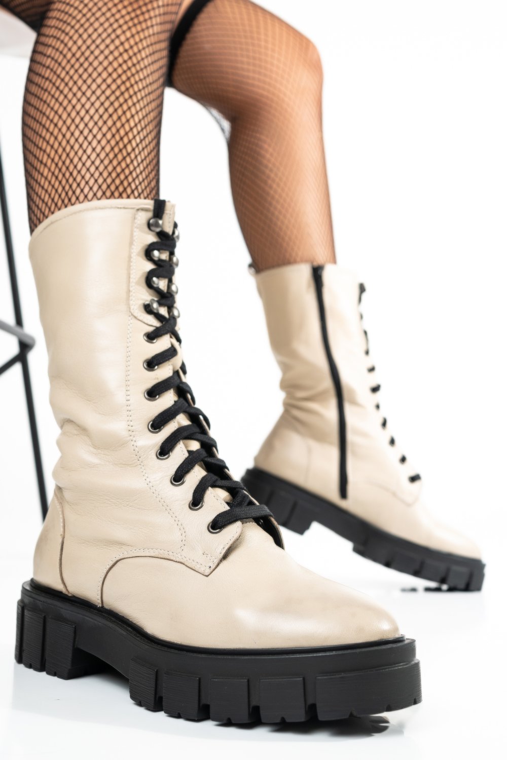 GHETE BEJ PIELE NATURALA 8S77628
