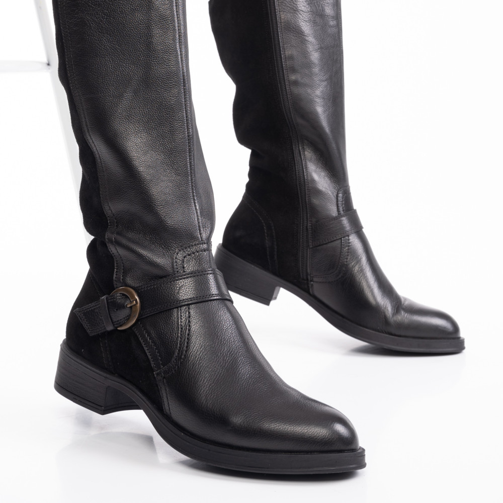 CIZME DAMA PIELE NATURALA NEGRE 8S77795