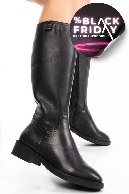 Cizme dama piele naturala negre 7s77717