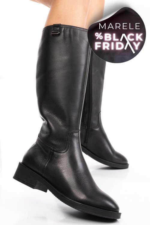 Cizme dama piele naturala negre 7s77717