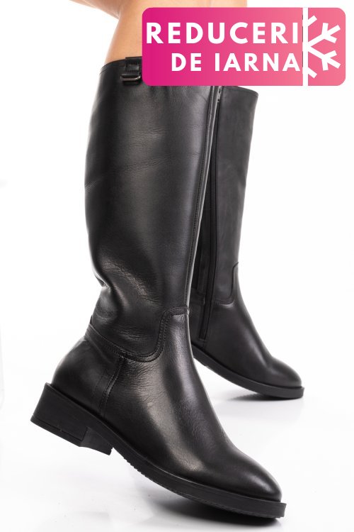 Cizme dama piele naturala negre 7s77717