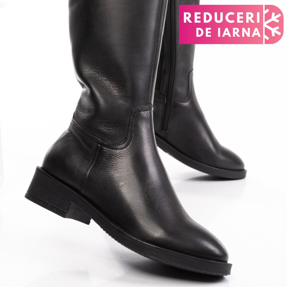 CIZME DAMA PIELE NATURALA NEGRE 7S77717