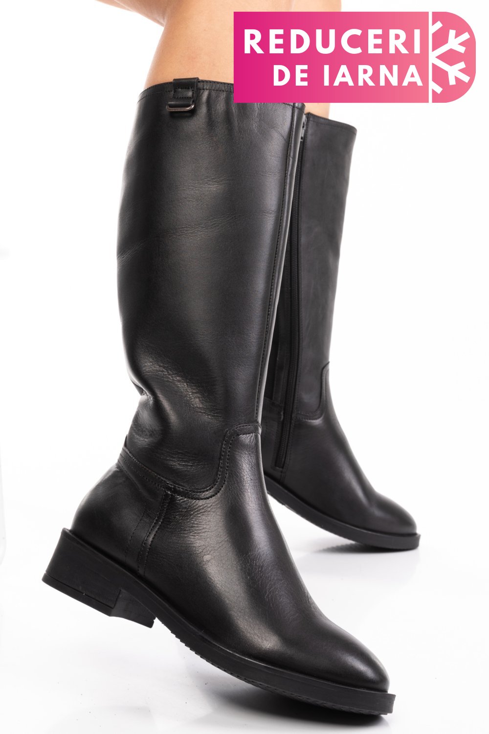 CIZME DAMA PIELE NATURALA NEGRE 7S77717