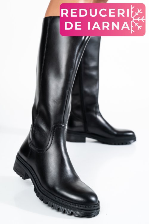 Cizme femei piele naturala negre ws77b54h12