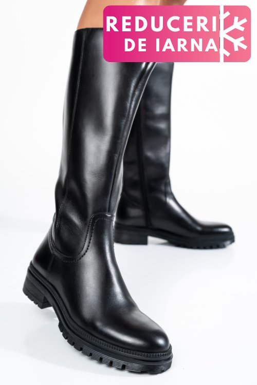 Cizme femei piele naturala negre ws77b54h12