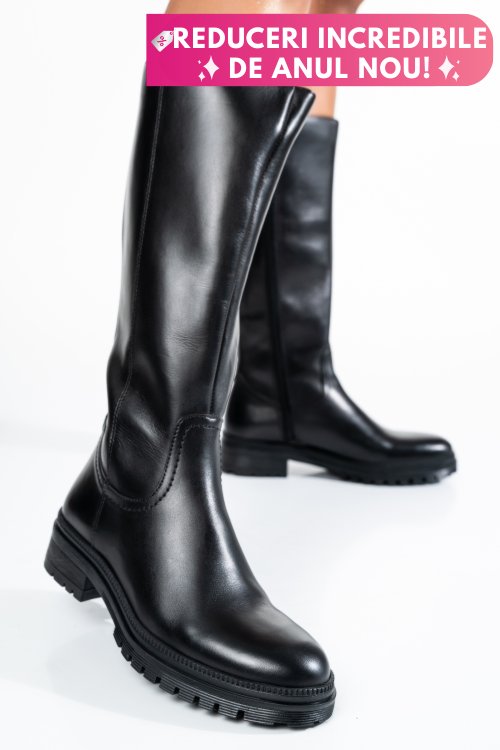 Cizme femei piele naturala negre ws77b54h12