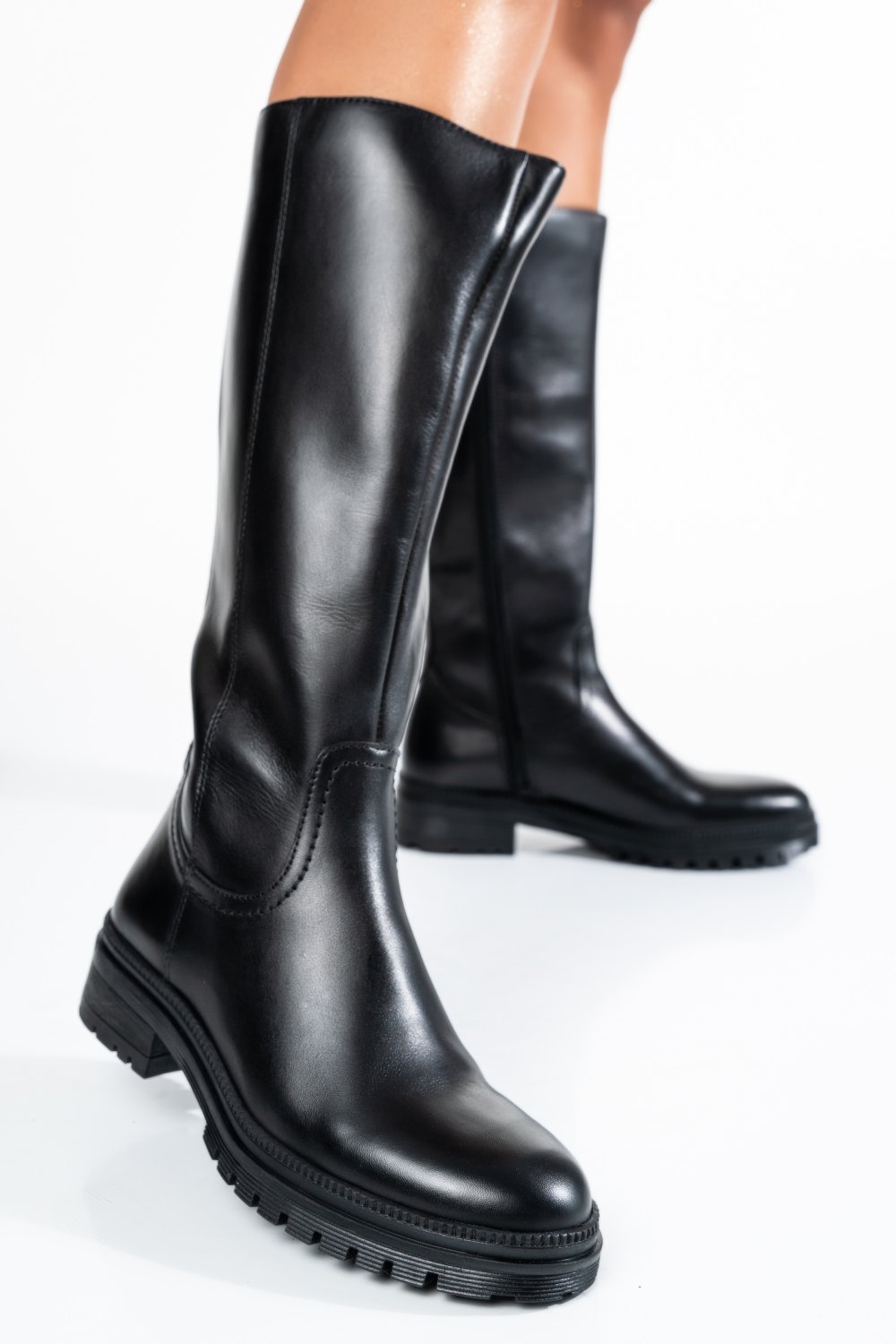 CIZME FEMEI PIELE NATURALA NEGRE WS77B54H12