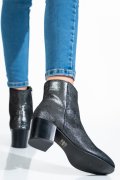GHETE FEMEI PIELE NATURALA INTOARSA  NEGRU SIDEF 7S77786