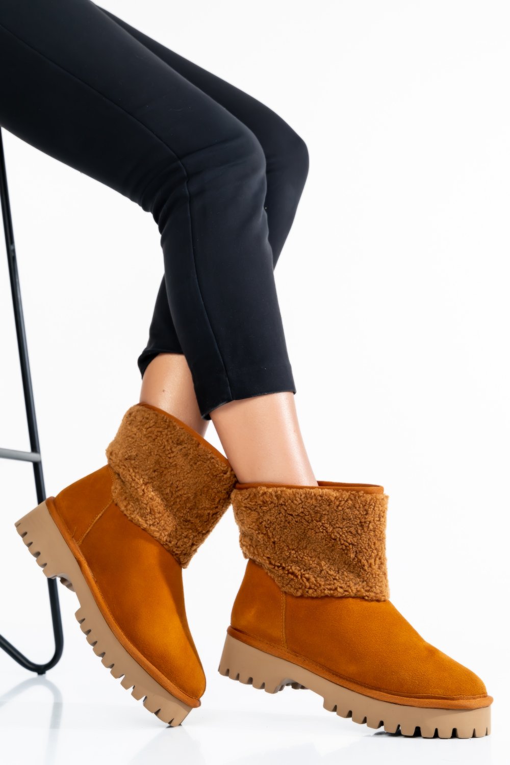 CIZME FEMEI PIELE NATURALA INTOARSA MARO 5934138