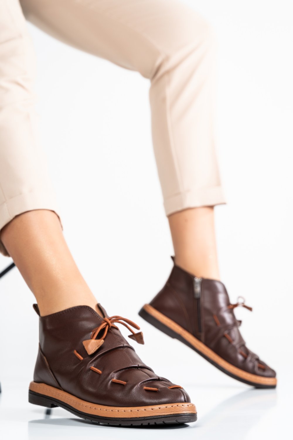 GHETE MARO INCHIS PIELE NATURALA 9SP04